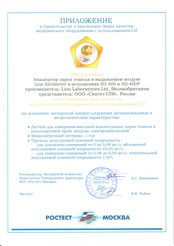 Дипломы и награды Свидетельство о присвоении Lion SD-400 и SD-400P Знака качества медицинского оборудования с использованием СИ. Приложение.